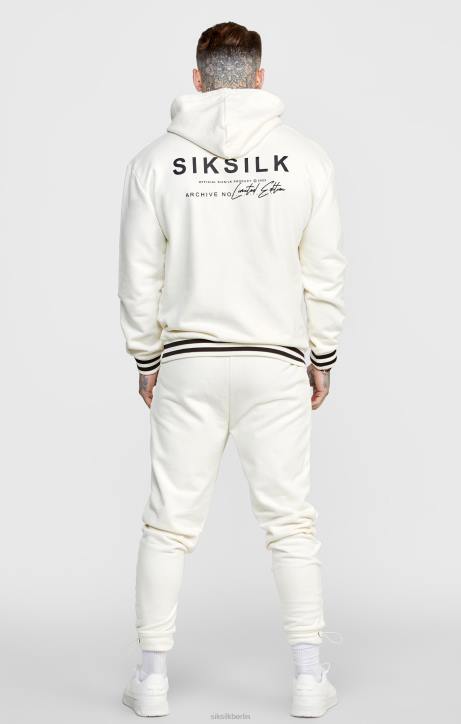 Männer SikSilk Ecrufarbene Jogginghose mit gestreiftem Bund Bekleidung J0NL519