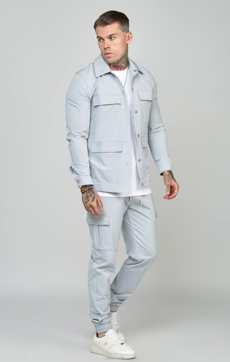 Männer SikSilk Graue Utility-Cargo-Jogginghose Bekleidung J0NL510