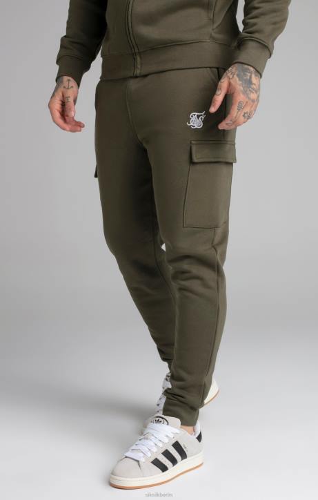 Männer SikSilk Khakifarbener Essential-Cargo-Jogger Bekleidung J0NL515