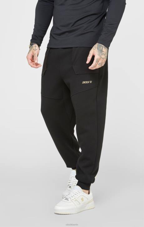 Männer SikSilk schwarze Sporthose Bekleidung J0NL520
