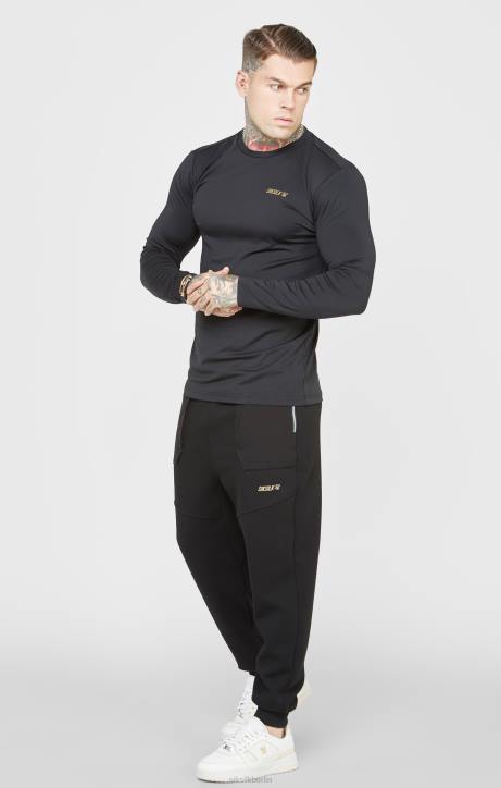 Männer SikSilk schwarze Sporthose Bekleidung J0NL520