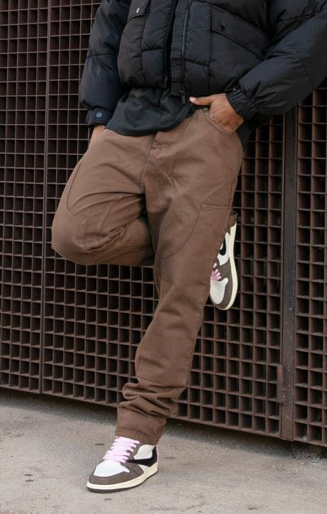 Männer SikSilk Brauner Carpenter-Denim mit gerader Passform Bekleidung J0NL549