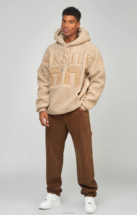 Männer SikSilk Brauner Carpenter-Denim mit gerader Passform Bekleidung J0NL549