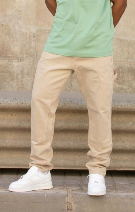 Männer SikSilk Ecrufarbener Carpenter-Denim mit gerader Passform Bekleidung J0NL555