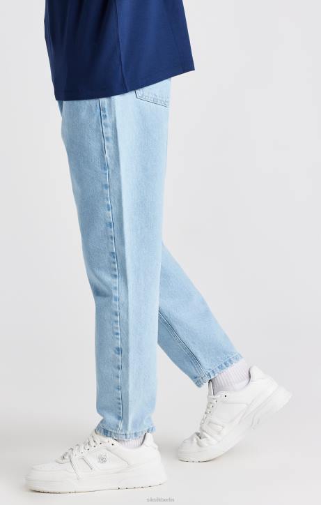 Männer SikSilk Hellblaue Basic-Karottenjeans Bekleidung J0NL544