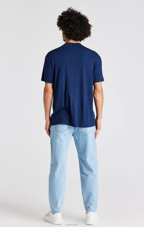 Männer SikSilk Hellblaue Basic-Karottenjeans Bekleidung J0NL544