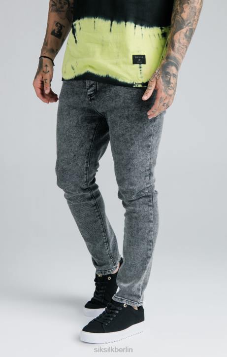 Männer SikSilk x Steve Aoki schwarze, locker sitzende Jeans Bekleidung J0NL561