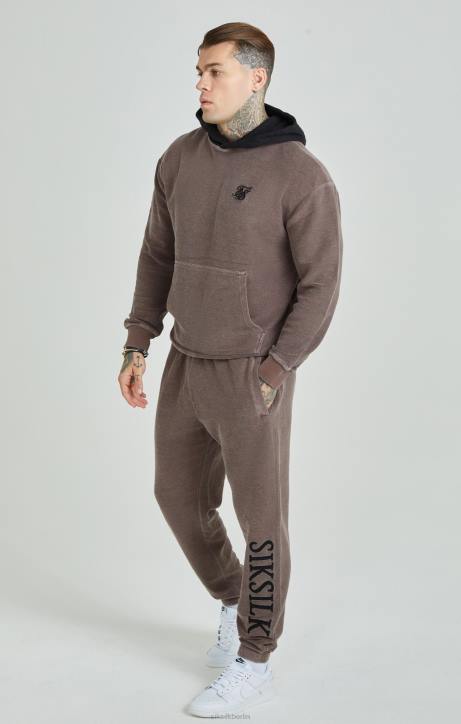 Männer SikSilk Braune, schwere Loopback-Jogginghose mit entspannter Passform Bekleidung J0NL537