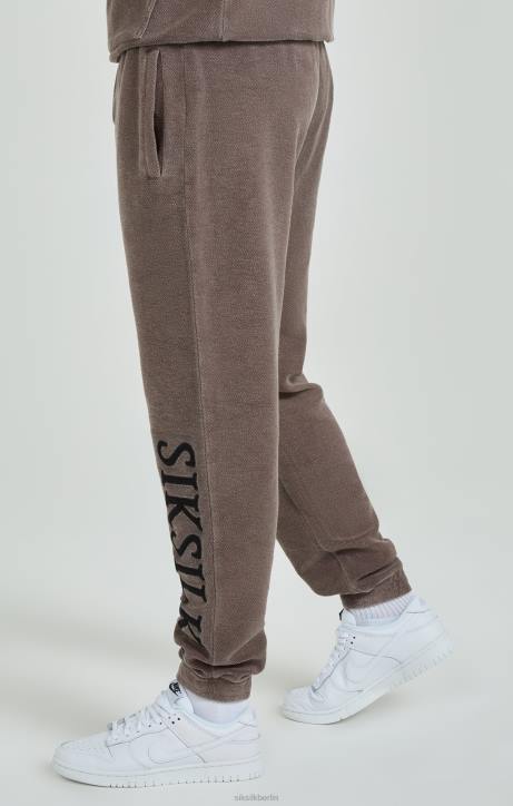 Männer SikSilk Braune, schwere Loopback-Jogginghose mit entspannter Passform Bekleidung J0NL537