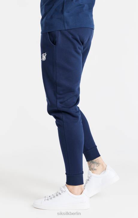 Männer SikSilk Marineblaue Essential-Jogginghose Bekleidung J0NL539