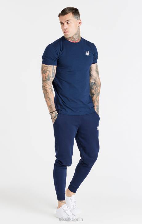 Männer SikSilk Marineblaue Essential-Jogginghose Bekleidung J0NL539