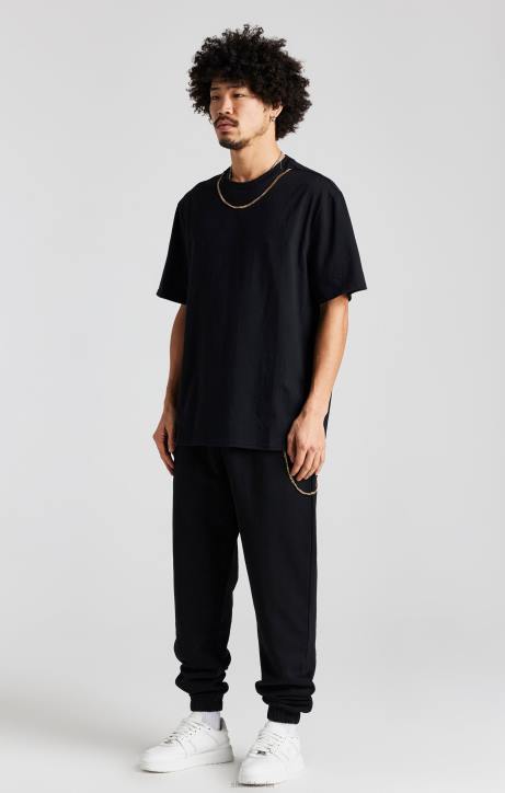 Männer SikSilk schwarzer Kettenjogger Bekleidung J0NL533