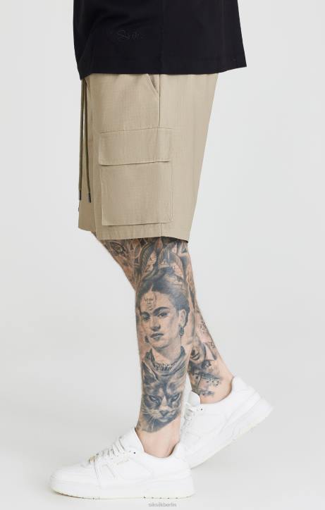 Männer SikSilk Beige Ripstop-Cargoshorts Bekleidung J0NL578
