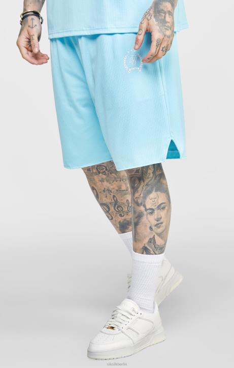 Männer SikSilk Blaue Mesh-Shorts mit lockerer Passform Bekleidung J0NL575
