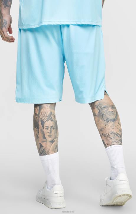Männer SikSilk Blaue Mesh-Shorts mit lockerer Passform Bekleidung J0NL575