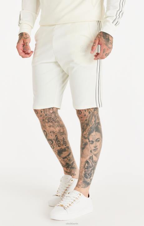 Männer SikSilk Ecru-Ton-Tape-Shorts Bekleidung J0NL566