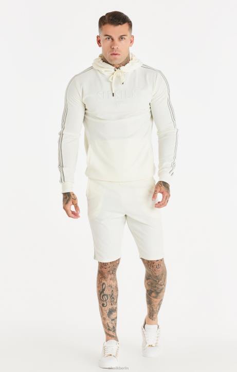 Männer SikSilk Ecru-Ton-Tape-Shorts Bekleidung J0NL566