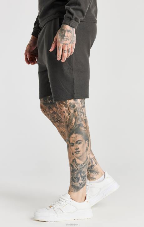Männer SikSilk Graue, gerippte, entspannte Shorts Bekleidung J0NL599