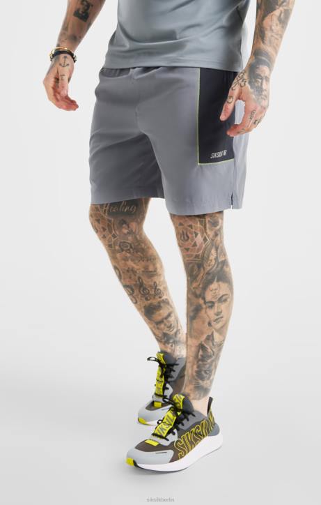 Männer SikSilk Graue, melierte Sport-Shorts aus Webstoff Bekleidung J0NL565