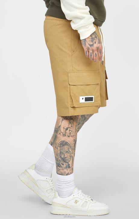 Männer SikSilk Hellbraune Ripstop-Cargoshorts Bekleidung J0NL585