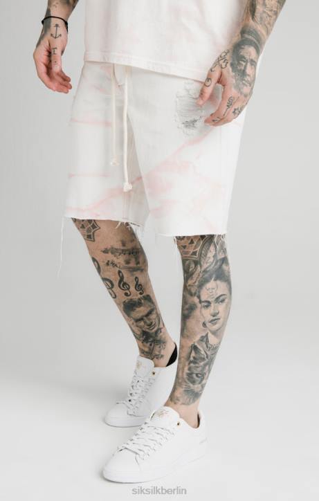 Männer SikSilk Rosa Jeansshorts mit lockerer Passform Bekleidung J0NL595