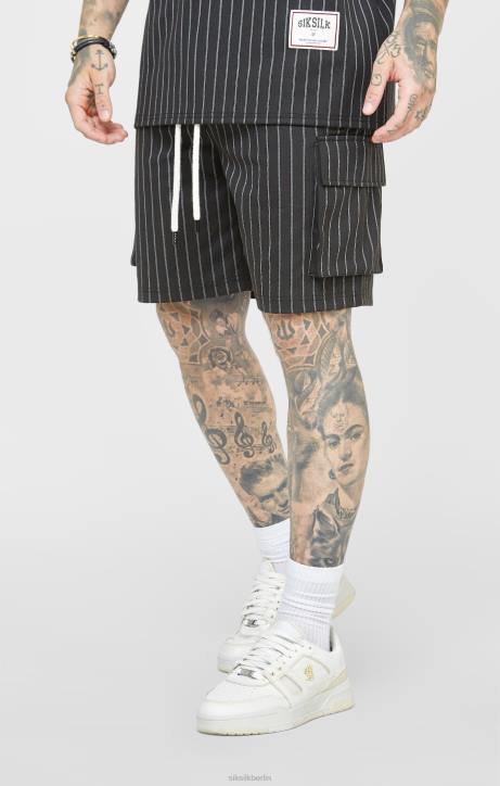 Männer SikSilk Schwarze Jubiläums-Basketball-Cargoshorts Bekleidung J0NL564