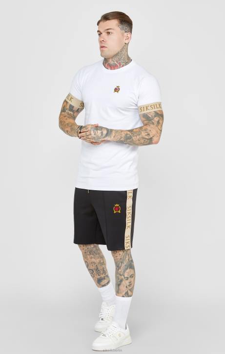 Männer SikSilk Schwarze Wappen-Shorts Bekleidung J0NL577
