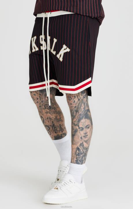 Männer SikSilk Schwarze, klassische Retro-Basketballshorts Bekleidung J0NL609