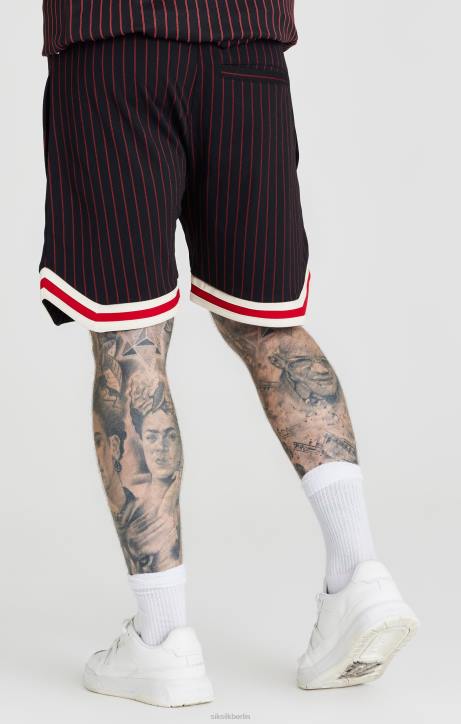 Männer SikSilk Schwarze, klassische Retro-Basketballshorts Bekleidung J0NL609