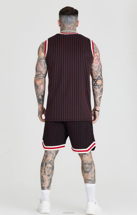 Männer SikSilk Schwarze, klassische Retro-Basketballshorts Bekleidung J0NL609
