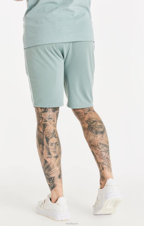 Männer SikSilk Script-Plissee-Shorts – Blaugrün Bekleidung J0NL597