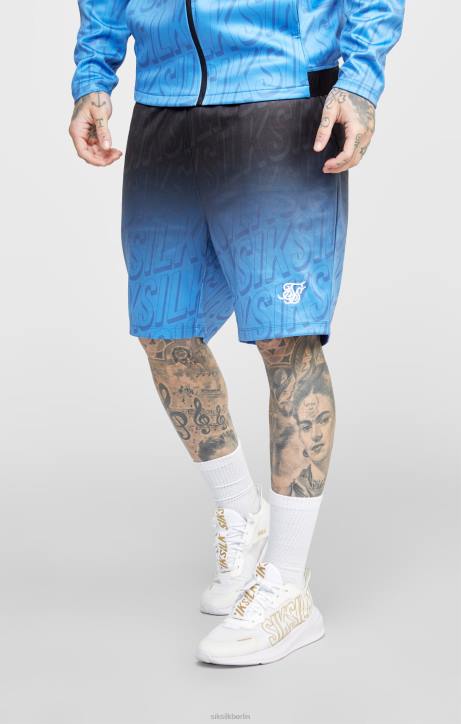 Männer SikSilk schwarze Logo-Fade-Shorts Bekleidung J0NL608