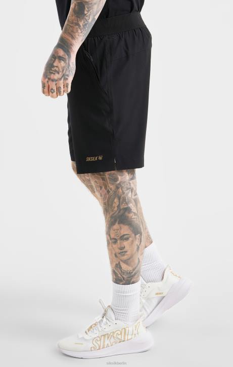 Männer SikSilk schwarze Sportshorts Bekleidung J0NL590