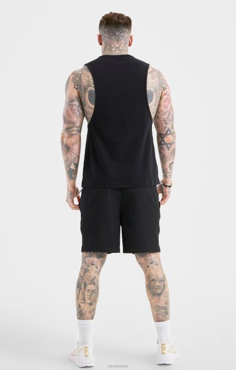 Männer SikSilk schwarze Sportshorts Bekleidung J0NL590