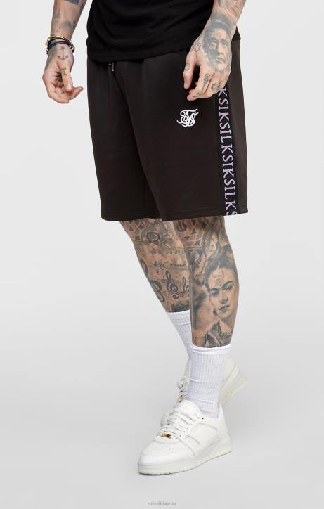 Männer SikSilk schwarze, getapte Short Bekleidung J0NL611