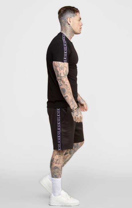 Männer SikSilk schwarze, getapte Short Bekleidung J0NL611