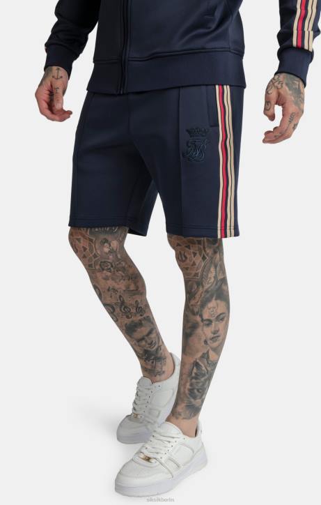 Männer SikSilk x Messi-Shorts in Marineblau mit lockerer Passform Bekleidung J0NL603