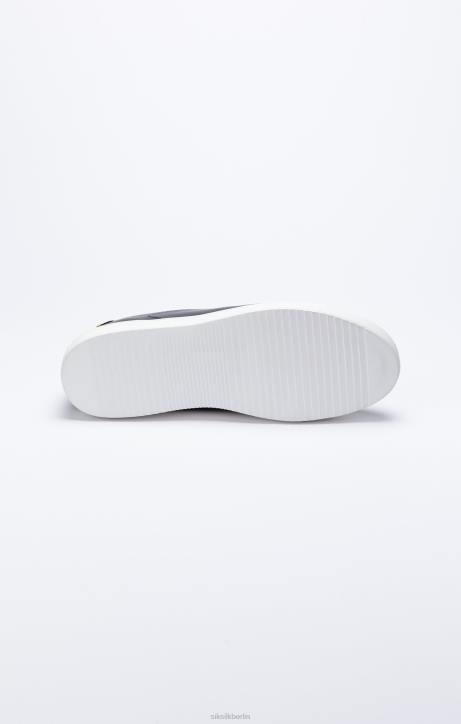 Männer SikSilk Schwarzer klassischer Sneaker mit Metall-D-Ringen Schuhwerk J0NL10