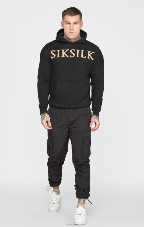 Männer SikSilk Kapuzenpullover mit goldener Applikation Bekleidung J0NL436
