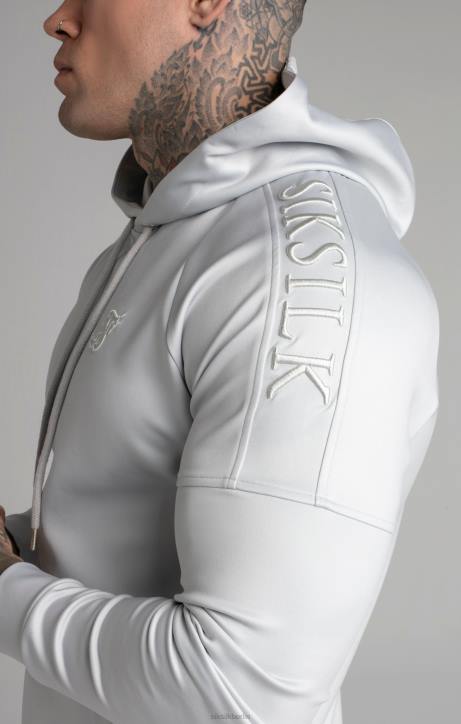 Männer SikSilk Kapuzenpullover mit grauem Panel Bekleidung J0NL411
