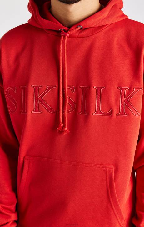 Männer SikSilk Kapuzenpullover mit roter Applikation Bekleidung J0NL424
