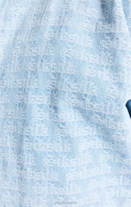 Männer SikSilk Blaue Jacquard-Jeans-Bomberjacke Bekleidung J0NL471