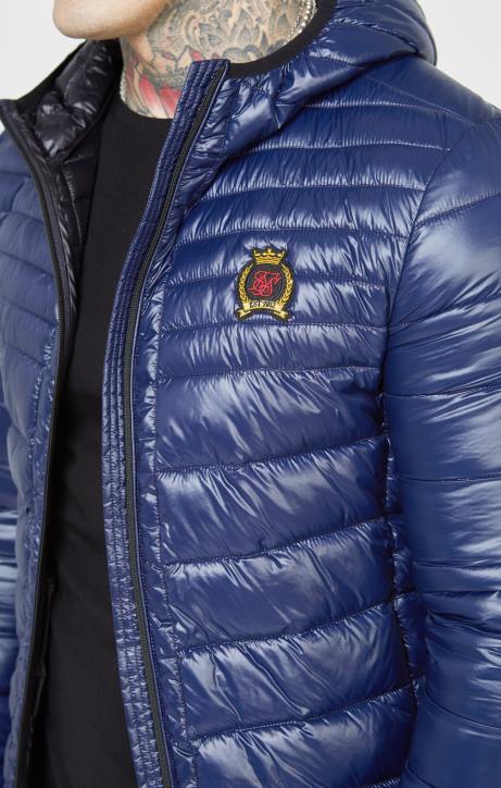 Männer SikSilk Blaue, verstaubare Luftpolsterjacke Bekleidung J0NL481