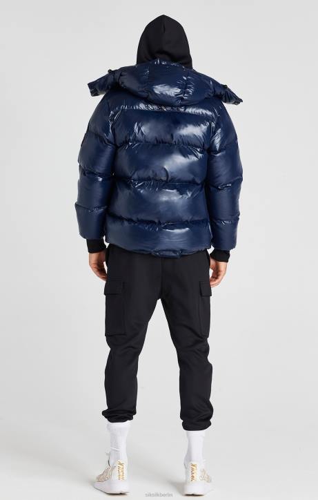 Männer SikSilk Marineblaue Pufferjacke Bekleidung J0NL478