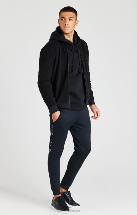 Männer SikSilk Schwarze reflektierende Bomberjacke Bekleidung J0NL475