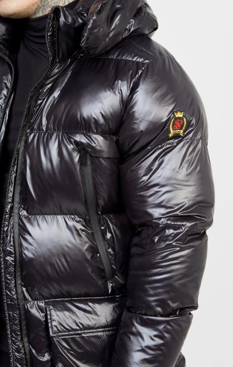 Männer SikSilk Schwarzer Managermantel Bekleidung J0NL497