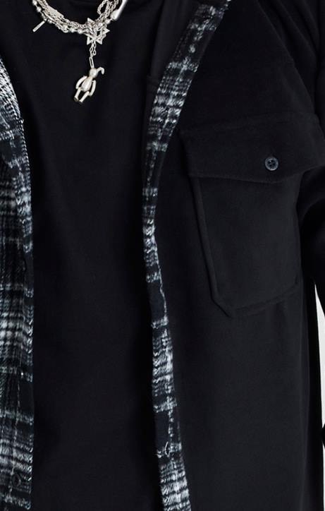 Männer SikSilk Schwarzes kontrastierendes Kapuzenshirt Bekleidung J0NL490