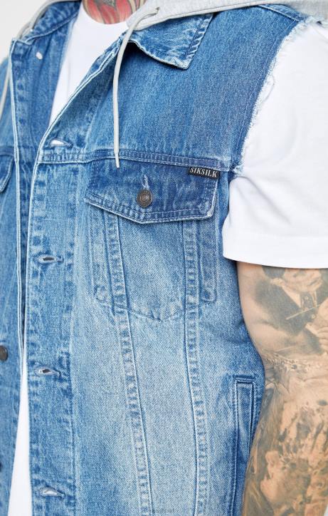 Männer SikSilk Spül- und Jeansweste Bekleidung J0NL473