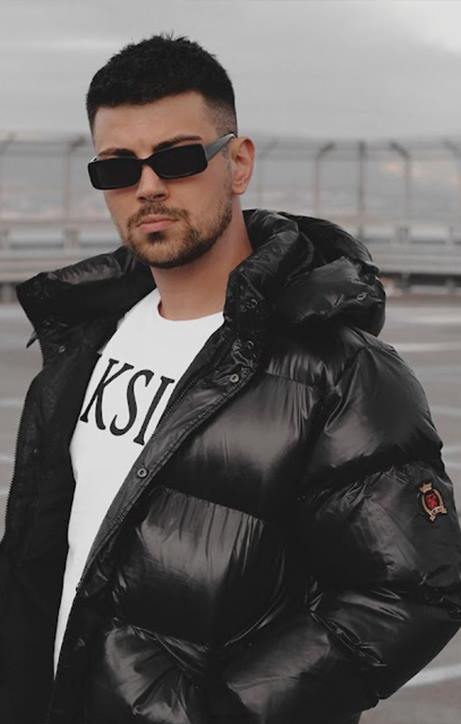 Männer SikSilk schwarze Pufferjacke Bekleidung J0NL477