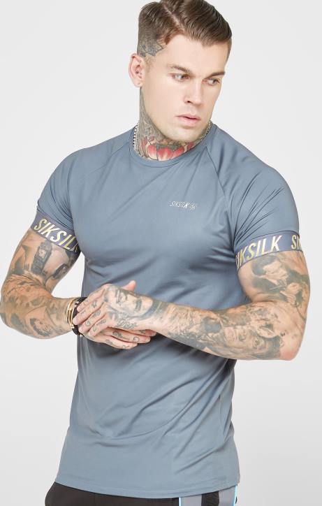 Männer SikSilk Anthrazitfarbenes Sport-Tech-T-Shirt Bekleidung J0NL365